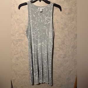 ATHLETA Dress Santorini Thera Printed Dress Gray Sleeveless, Size M T